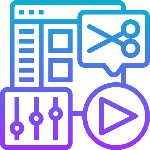 infographics of video editing tools for show digital marketing consultant process